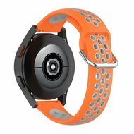 Samsung Galaxy Watch 3 - 45mm - Siliconen sportbandje met gesp - Oranje + grijs