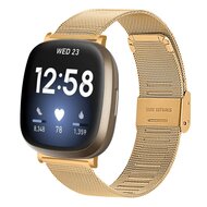 Fitbit Versa 3/4 & Sense 1/2 - Milanese bandje met klemsluiting - Goud