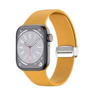 Siliconen bandje - Folding Buckle - Oker - Geschikt voor Apple Watch 38mm / 40mm / 41mm