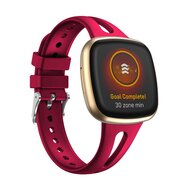 Fitbit Versa 3 & 4 / Sense 1 & 2 - Sportbandje druppel design - Large - Rood