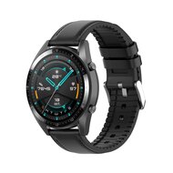 Samsung Galaxy Watch 3 - 45mm - leer + siliconen bandje - Zwart