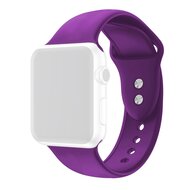 Siliconen sportbandje - Paars - Dubbele druksluiting - Geschikt voor Apple Watch 38mm / 40mm / 41mm