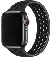 Solo Loop Sportbandje - Maat: S - Zwart - Geschikt voor Apple Watch 38mm / 40mm / 41mm