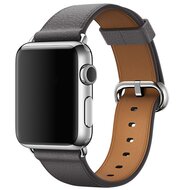 Classic lederen bandje - Grijs - Geschikt voor Apple Watch 38mm / 40mm / 41mm