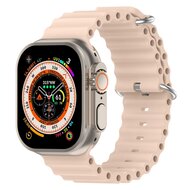 Ocean bandje - Lichtroze - Geschikt voor Apple Watch 42mm / 44mm / 45mm / 49mm