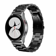 By Qubix Samsung Galaxy Watch 5 - 40mm / 44mm - Stalen schakelband - Zwart - Bandbreedte: 20mm