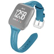 Fitbit Versa 1 / 2 & Lite bandje TPU leer - Blauw