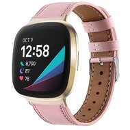 Fitbit Versa 3/4 & Sense 1/2 leren bandje - Roze