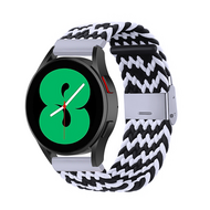 Garmin Forerunner 55 / 245 / 645 - Braided bandje - Zwart / wit