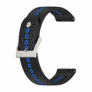 Garmin Approach S12 / S40 / S42 - Dot Pattern bandje - Zwart met blauw - siliconen