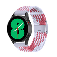 Garmin Vivoactive 3 - Braided bandje - Wit / roze