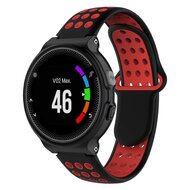 Siliconen sportbandje - Zwart + rood - Garmin Forerunner 220 / 230 / 235 / 620 / 630 / 735 (XT)