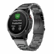 Stalen schakelband - Zwart - Garmin Forerunner 745 / 935 / 945 / 955