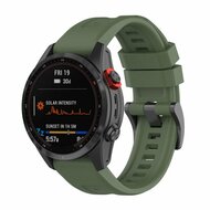 Siliconen sportbandje - Leger groen - Garmin Quatix 7X / 6X & Tactix 7 (pro)