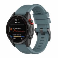 Siliconen sportbandje - Grijsblauw - Garmin Quatix 7X / 6X & Tactix 7 (pro)