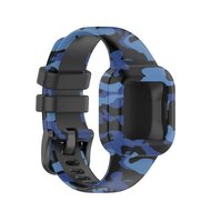 Siliconen bandje met print - Leger blauw - Garmin Vivofit Junior 3