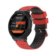 Siliconen Dot Pattern bandje - Rood + zwart - Garmin Forerunner 220 / 230 / 235 / 620 / 630 / 735 (XT)