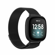 Fitbit Versa 3/4 & Sense 1/2 milanese bandje - Small - Zwart