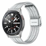 By Qubix Stalen bandje - Zilver - Samsung Galaxy Watch 5 bandje - 40mm & 44mm - Bandbreedte: 20mm