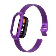 Milanese bandje met case - Paars - Xiaomi Mi Band 8