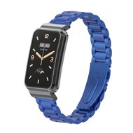 Metalen schakelband met case - Blauw - Xiaomi Smart band 7 Pro