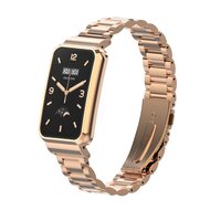 Metalen schakelband met case - Champagne goud - Xiaomi Smart band 7 Pro