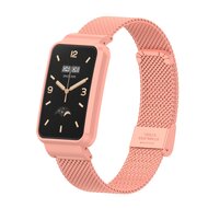 Milanese bandje met case - Roze - Xiaomi Smart band 7 Pro