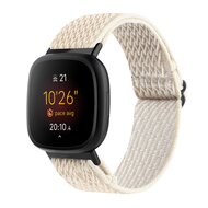 Fitbit Versa 3/4 & Sense 1/2 Nylon loop bandje - Beige