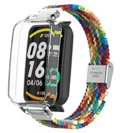 Braided nylon bandje met case - Multicolor Summer - Xiaomi Smart band 7 Pro