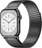 Magnetische stalen band - Zeer sterke magneet - Zwart - Geschikt voor Apple Watch 38mm / 40mm / 41mm