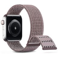 By Qubix Nylon sport loop band - Paars - Extra sterke klittenbandsluiting - Geschikt voor Apple Watch 42mm - 44mm - 45mm - 49mm