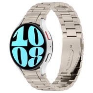 Stalen band met aansluitknop - Titanium kleur - Samsung Galaxy Watch 6 - 40mm & 44mm