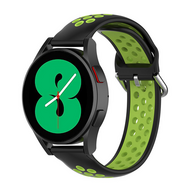 Siliconen sportbandje met gesp - Zwart + groen - Samsung Galaxy watch 7 - 40mm / 44mm