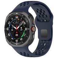 Siliconen sportband Holes Style - Donkerblauw - Samsung Galaxy Watch Ultra 47mm