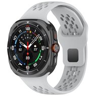 Siliconen sportband Holes Style - Lichtgrijs - Samsung Galaxy Watch Ultra 47mm