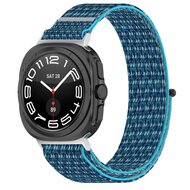 Nylon Sport loop bandje - Blauw - Samsung Galaxy Watch Ultra 47mm