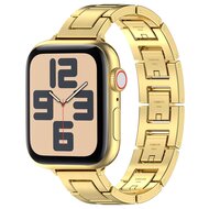 Slim Stainless steel quick-release band (small) - Goud - Geschikt voor Apple watch 38mm / 40mm / 41mm / 42mm