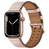 Leren band met twin gesp - Roze - Geschikt voor Apple Watch 44mm / 45mm / 46mm / 49mm