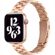 Stalen slim fit schakelband - Rosé goud - Geschikt voor Apple watch 38mm / 40mm / 41mm / 42mm