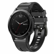 leer + siliconen bandje - Donkergrijs - Garmin Fenix 8 - 51mm