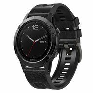 leer + siliconen bandje - Zwart - Garmin Fenix 8 - 51mm