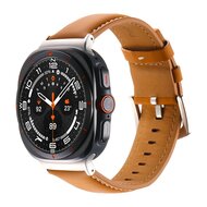 Premium leren bandje - Lichtbruin - Samsung Galaxy Watch Ultra bandjes - 47mm