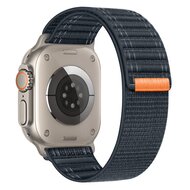 Nylon Wave band - Donkerblauw - Geschikt voor Apple Watch 38mm / 40mm / 41mm / 42mm