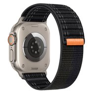 Nylon Wave band - Zwart - Geschikt voor Apple Watch 38mm / 40mm / 41mm / 42mm