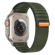 Nylon Wave band - Groen - Geschikt voor Apple Watch 44mm / 45mm / 46mm / 49mm