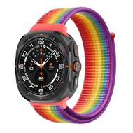 Nylon loop bandje - Multicolor regenboog - Samsung Galaxy Watch Ultra 47mm