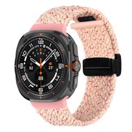 Braided band met D-buckle sluiting - Lichtroze - Samsung Galaxy Watch Ultra 47mm