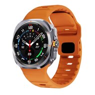 Wave siliconen bandje - Oranje - Samsung Galaxy Watch Ultra 47mm