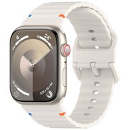 By Qubix Wave sportband - Sterrenlicht - starlight - Geschikt voor Apple Watch 38mm - 40mm - 41mm - 42mm