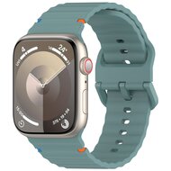 Wave sportband - Dennegroen - Geschikt voor Apple Watch 38mm / 40mm / 41mm / 42mm